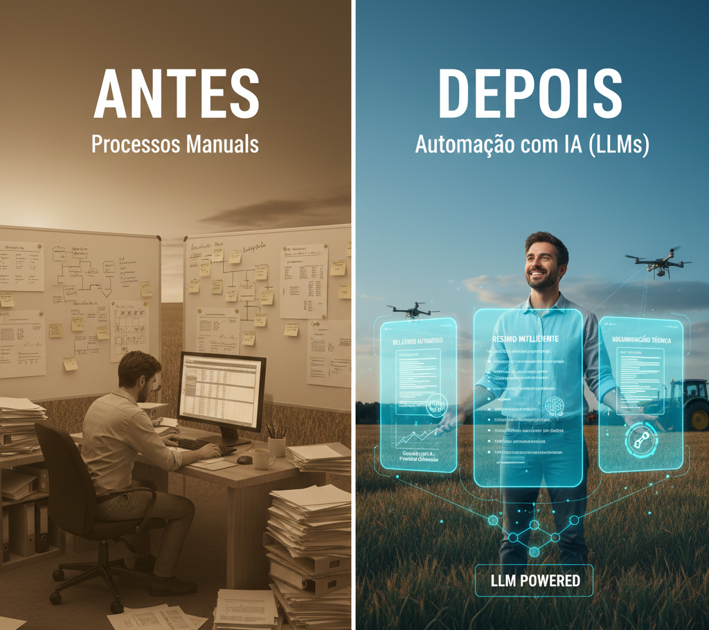 Além da Previsão: Como Modelos de Linguagem (LLMs) Estão Automatizando Relatórios e Documentação Técnica no Agronegócio